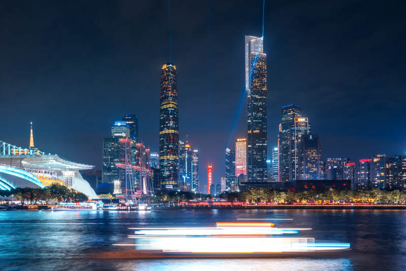 夜幕下的城市灯火图片