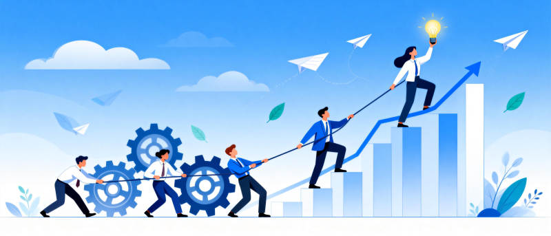 团队协作共创新高图片