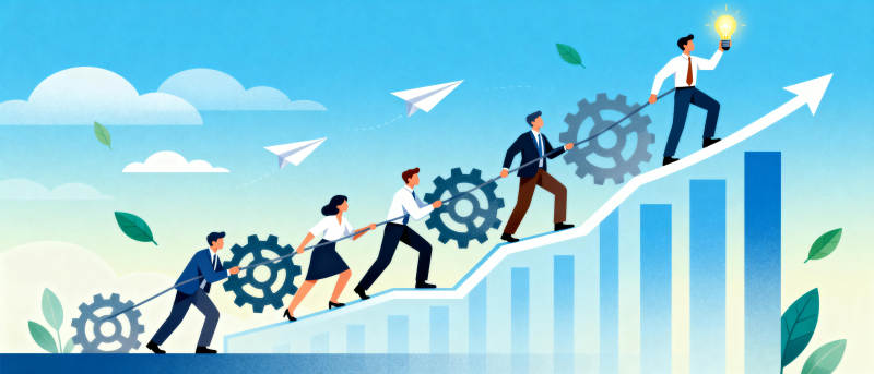 团队协作共攀高峰图片