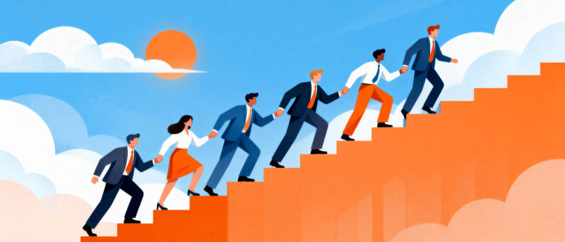 团队共攀高峰图片