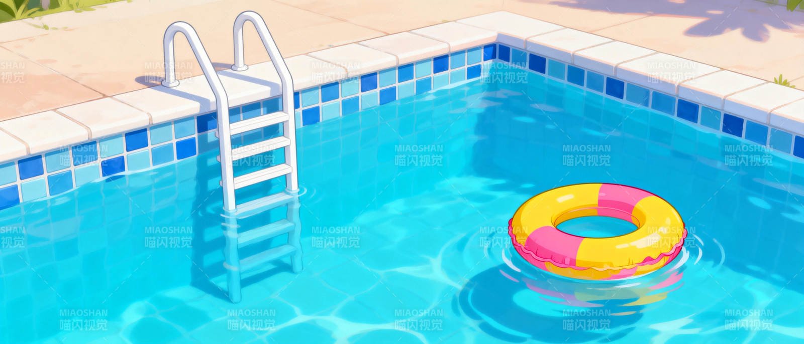 泳池夏日清凉图片