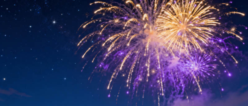 璀璨烟花夜空绽放图片