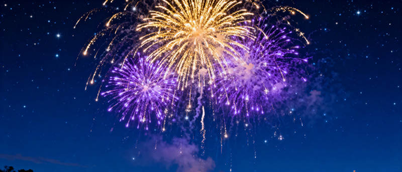 璀璨烟花夜空绽放图片