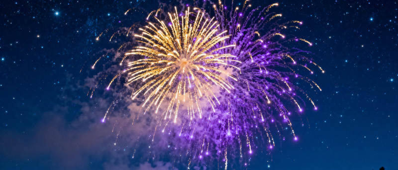 璀璨烟花夜空绽放图片