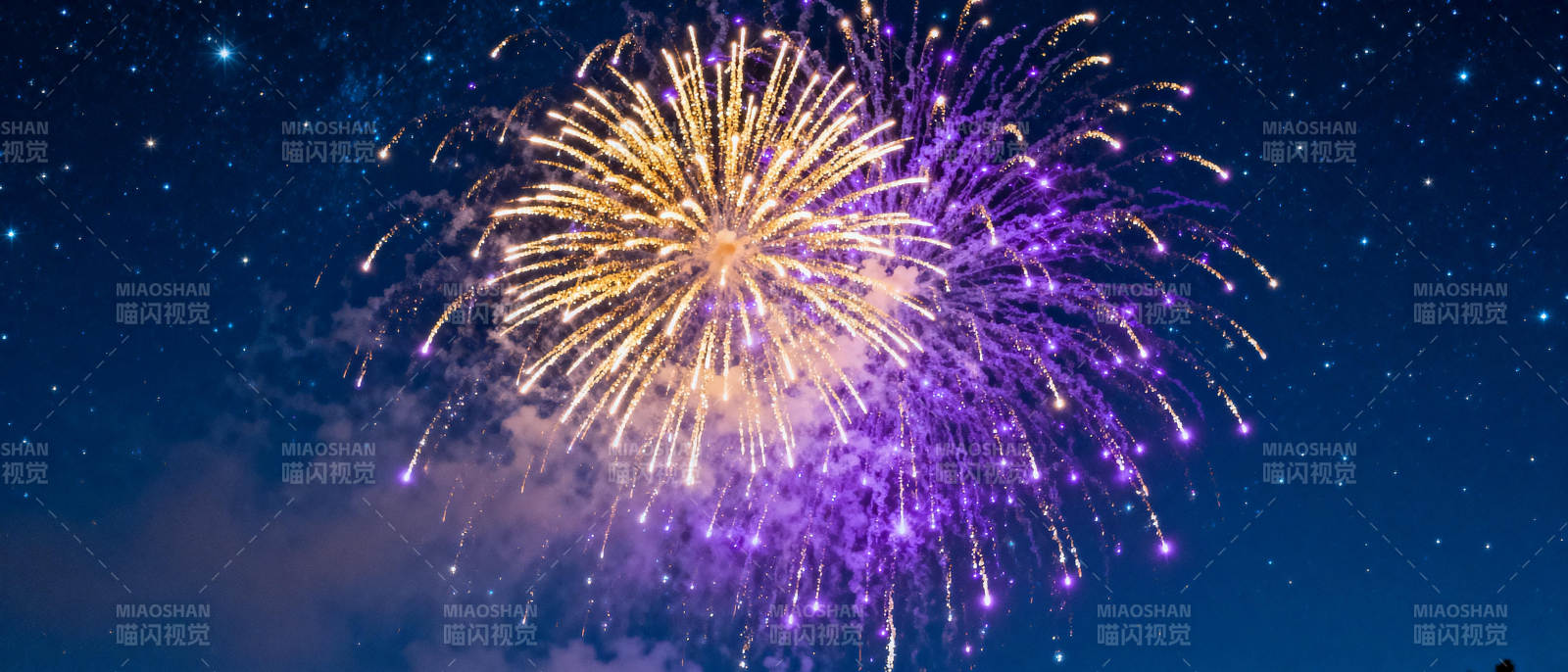 璀璨烟花夜空绽放图片