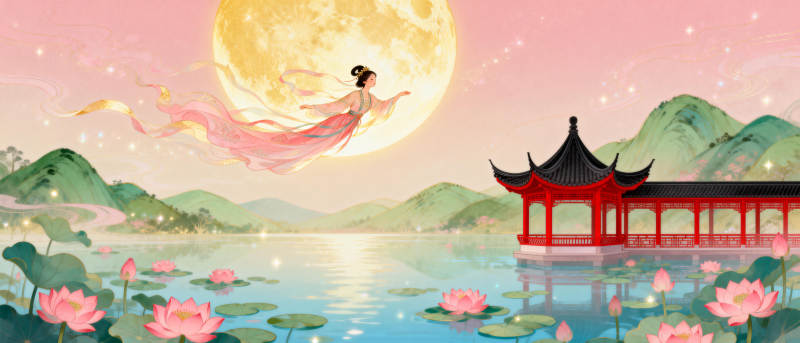 月夜飞仙图图片