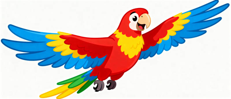 彩色鹦鹉飞翔图片