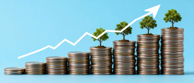 财富增长阶梯图片