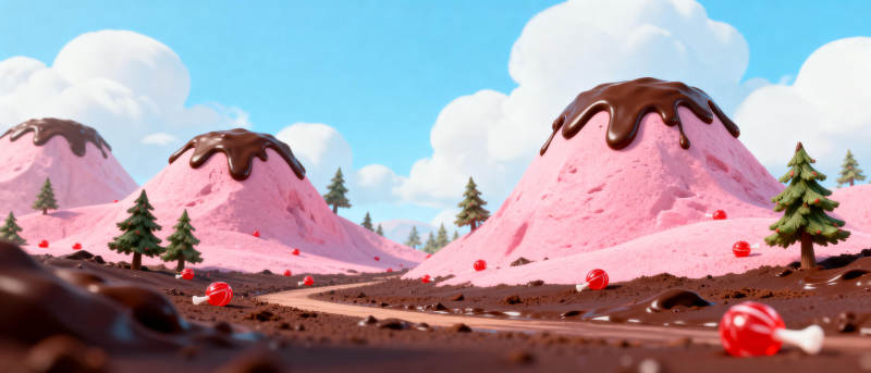糖果山与巧克力河图片