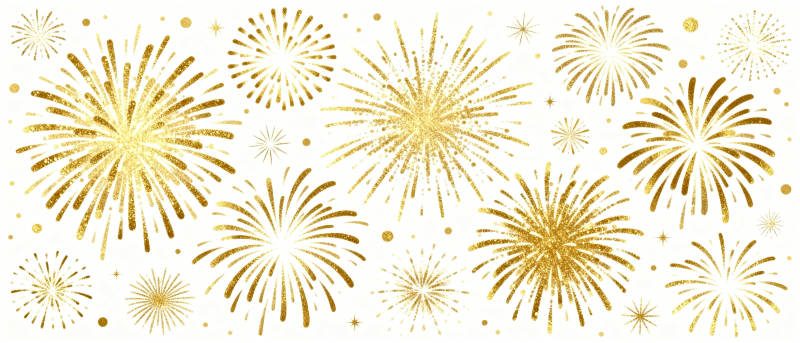 金色烟花绽放图片