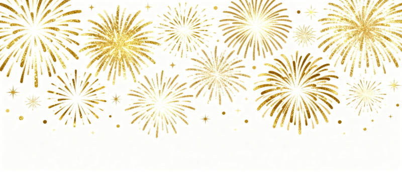 金色烟花绽放图片