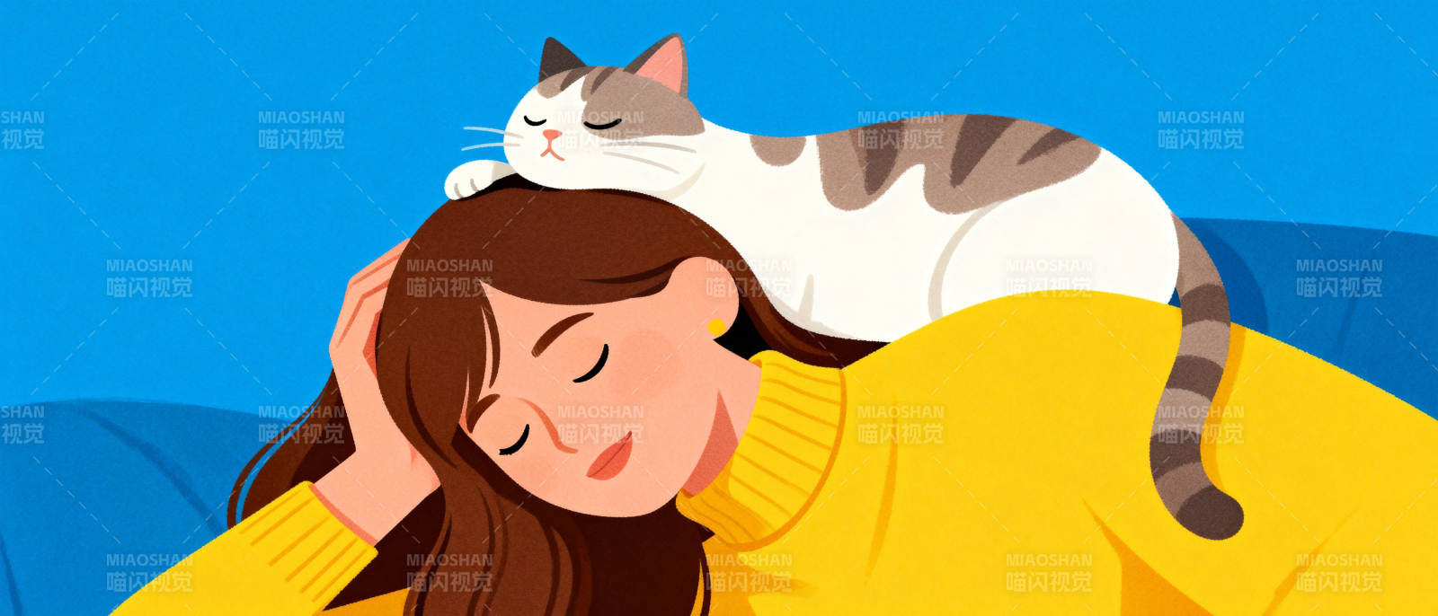 猫咪伴眠 温馨时光图片