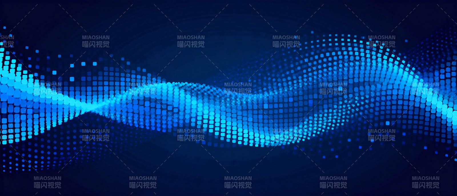 蓝色波浪科技感图片