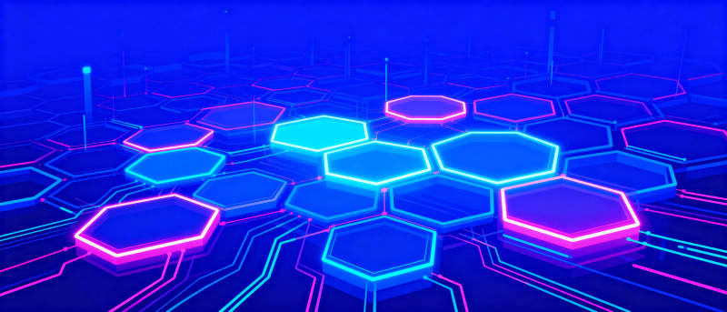 霓虹六边科技感图片
