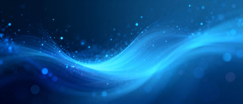 蓝色波浪光影图片