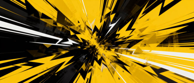 黄黑闪电爆炸图片