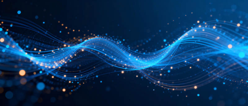 蓝光波纹流动图片