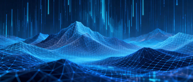 数字山脉夜景图片