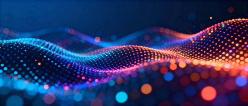 炫彩波浪光影图片