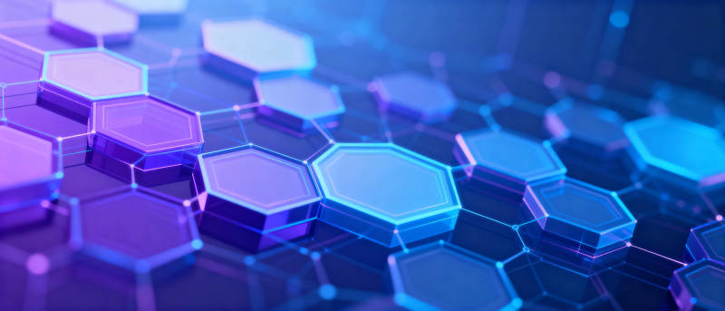 科技六边形网格图片