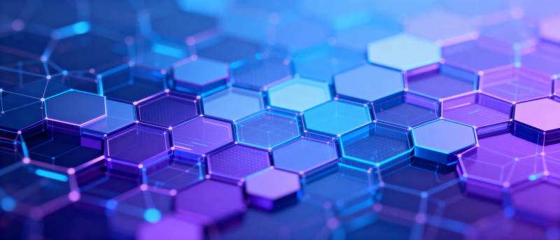 科技蓝紫蜂窝图图片