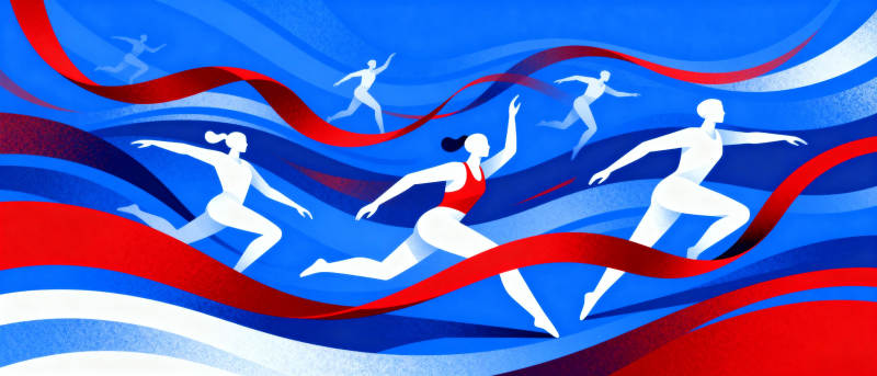 奔跑的旗帜图片