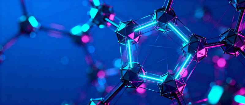 分子结构发光图图片