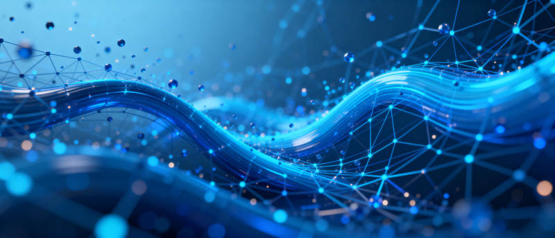 蓝色科技波浪图片