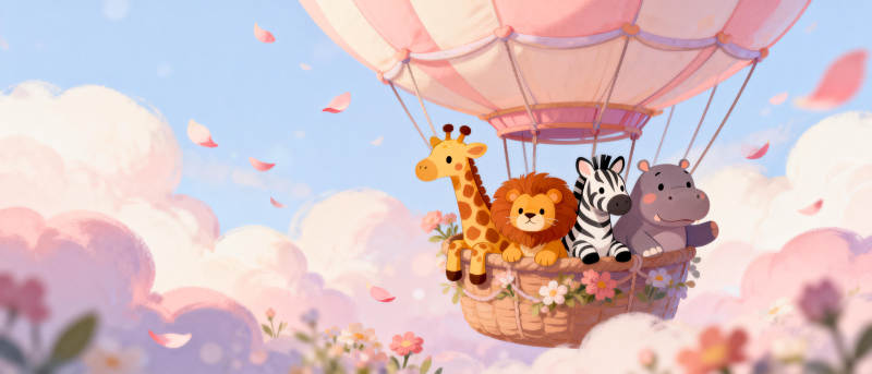 动物热气球之旅图片