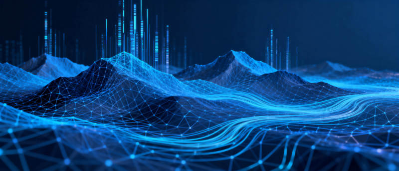 数字山峦光影交错图片