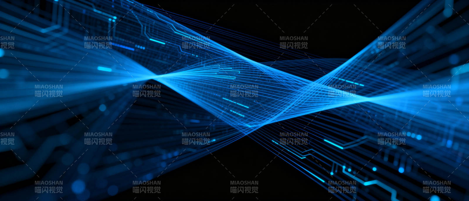 科技蓝光交织图片