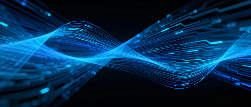 蓝色科技波纹图片