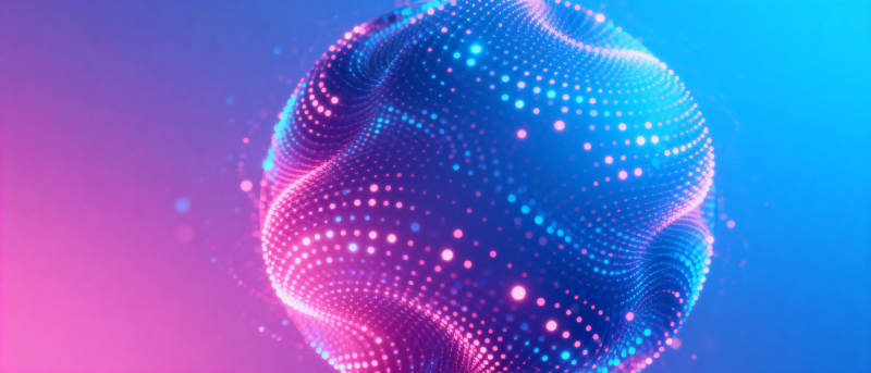 炫彩光点球体图片