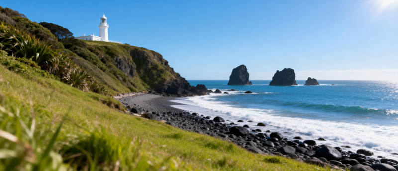 灯塔海岸风光图片