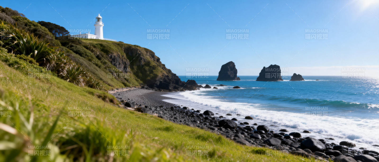 灯塔海岸风光图片