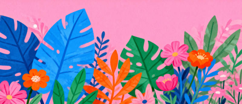 热带花叶缤纷图片