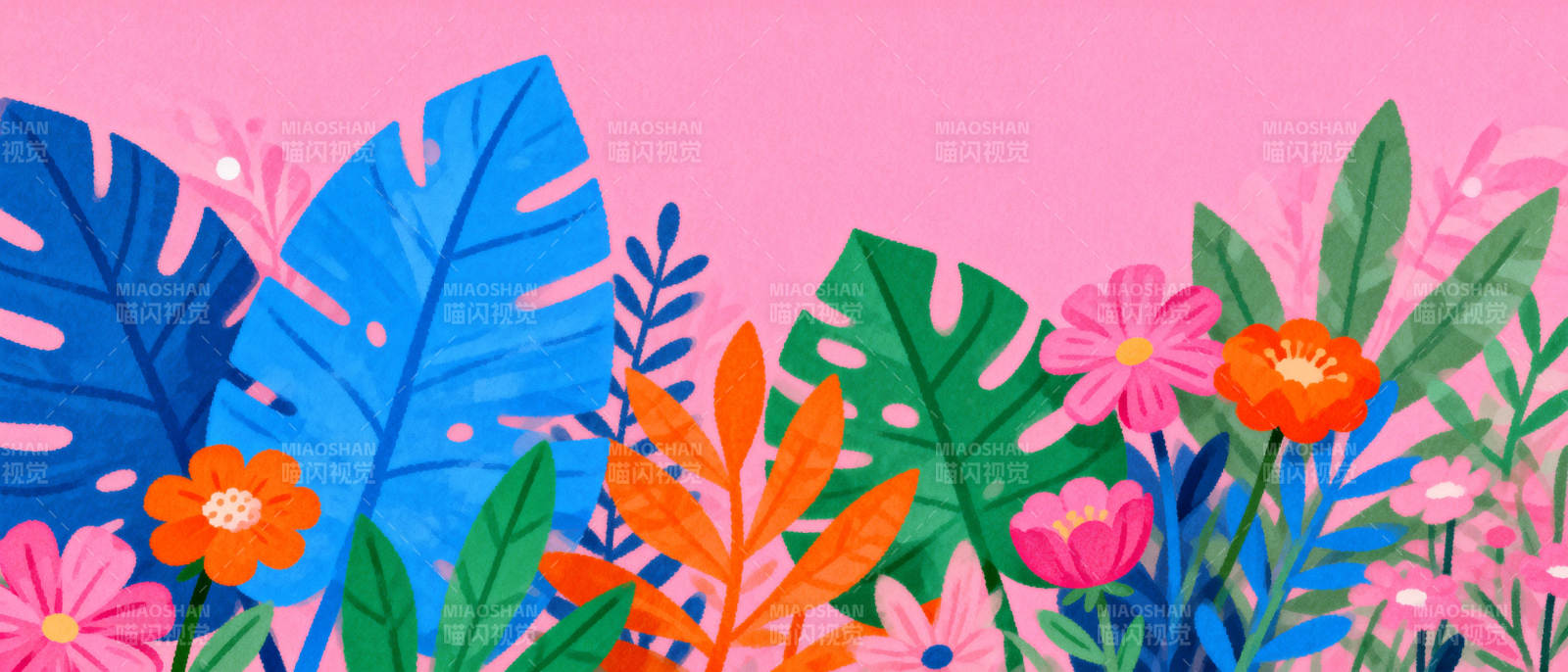 热带花叶缤纷图片