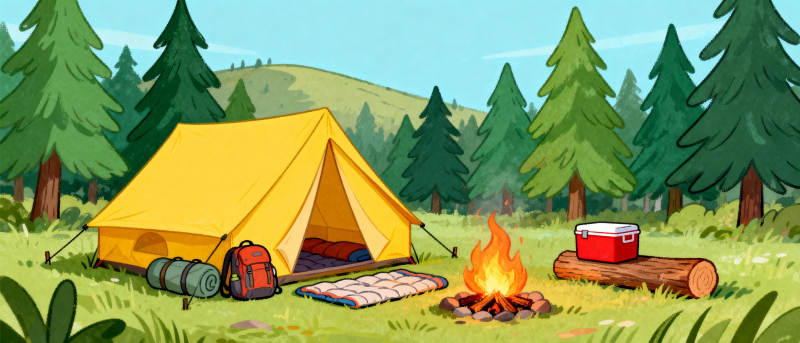 森林露营时光图片