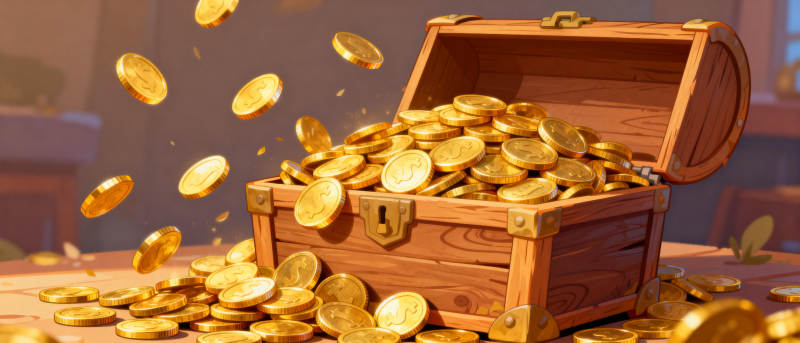 金币满溢宝箱图片