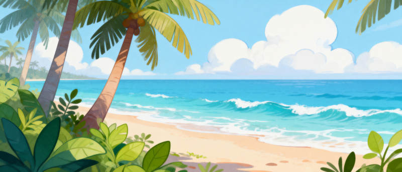 热带海滩风光图片