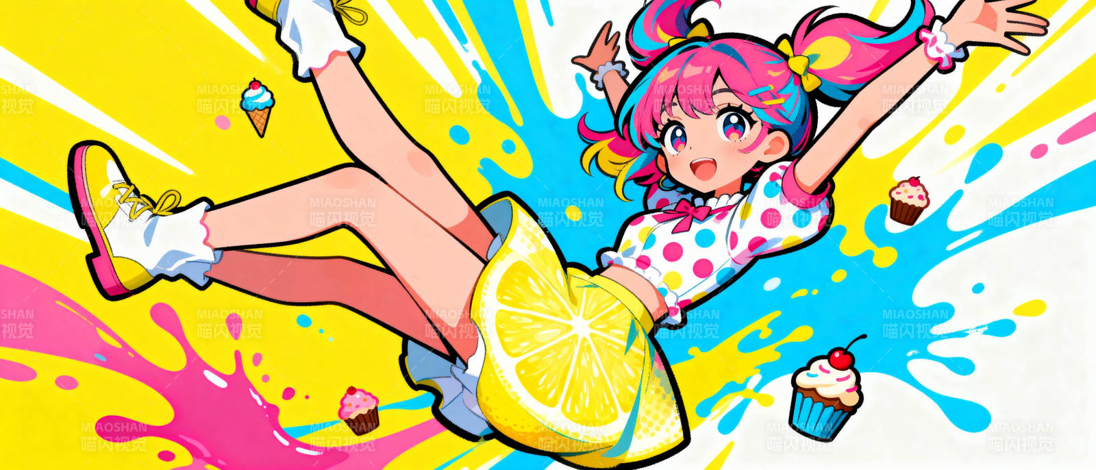 柠檬女孩飞舞图片