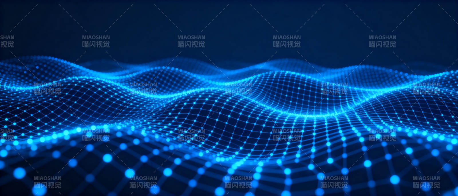 蓝色波浪科技感图片