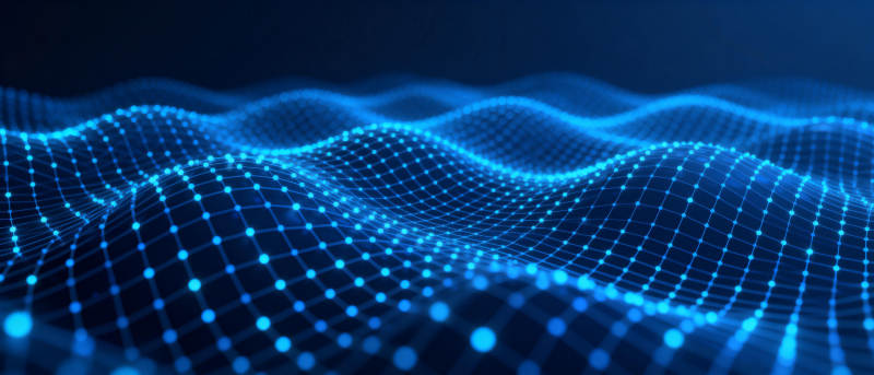 蓝色波浪科技背景图片