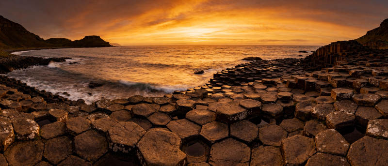 巨人之路日落美景图片