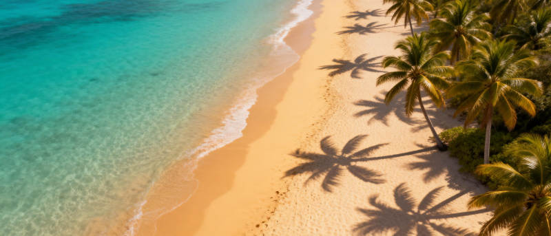 椰林碧海沙滩图片