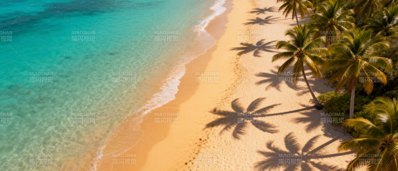 椰林碧海沙滩图片