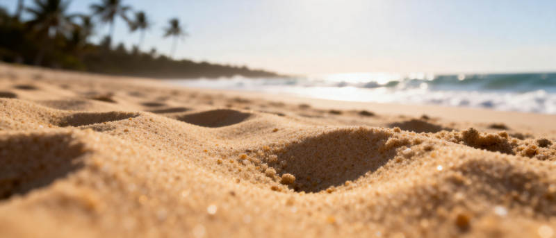 沙滩上的足迹图片