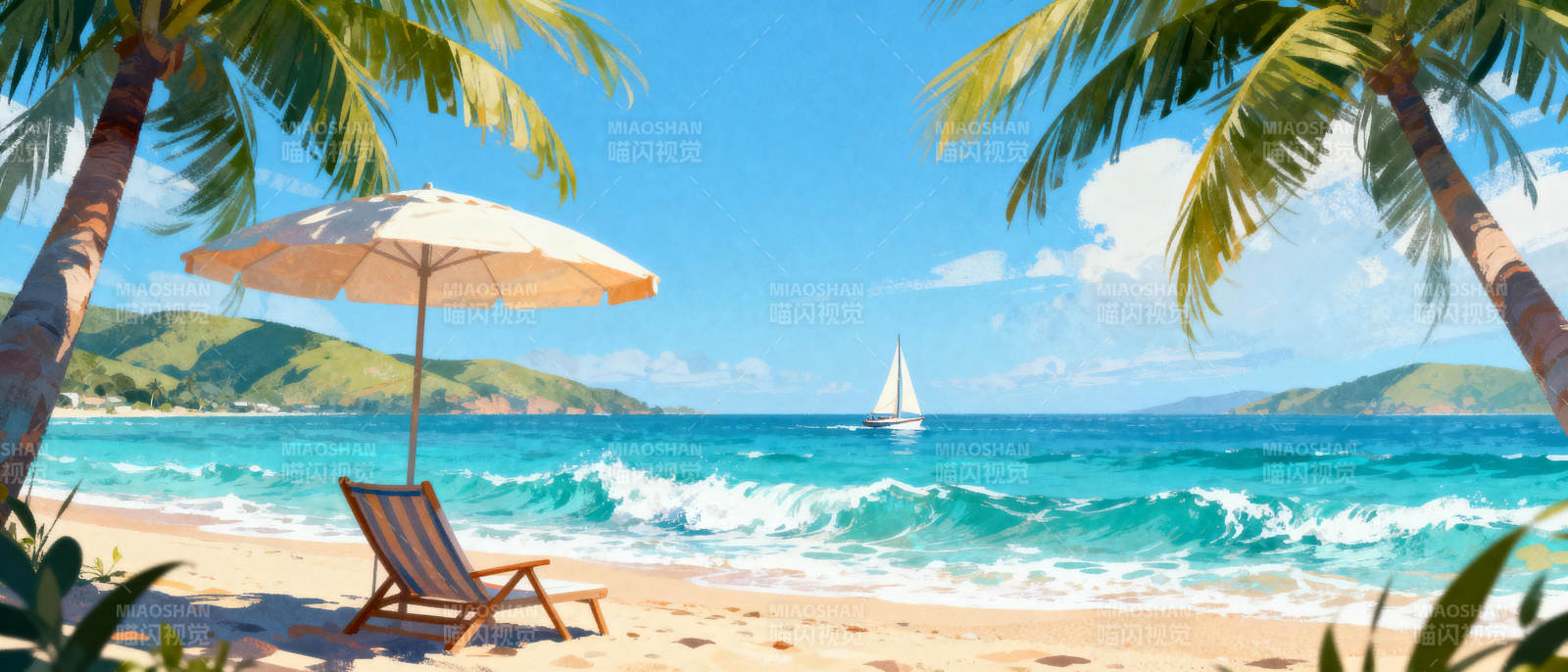 热带海滩风光图片