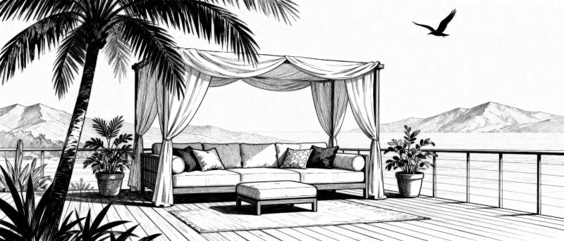 热带露台休闲区图片