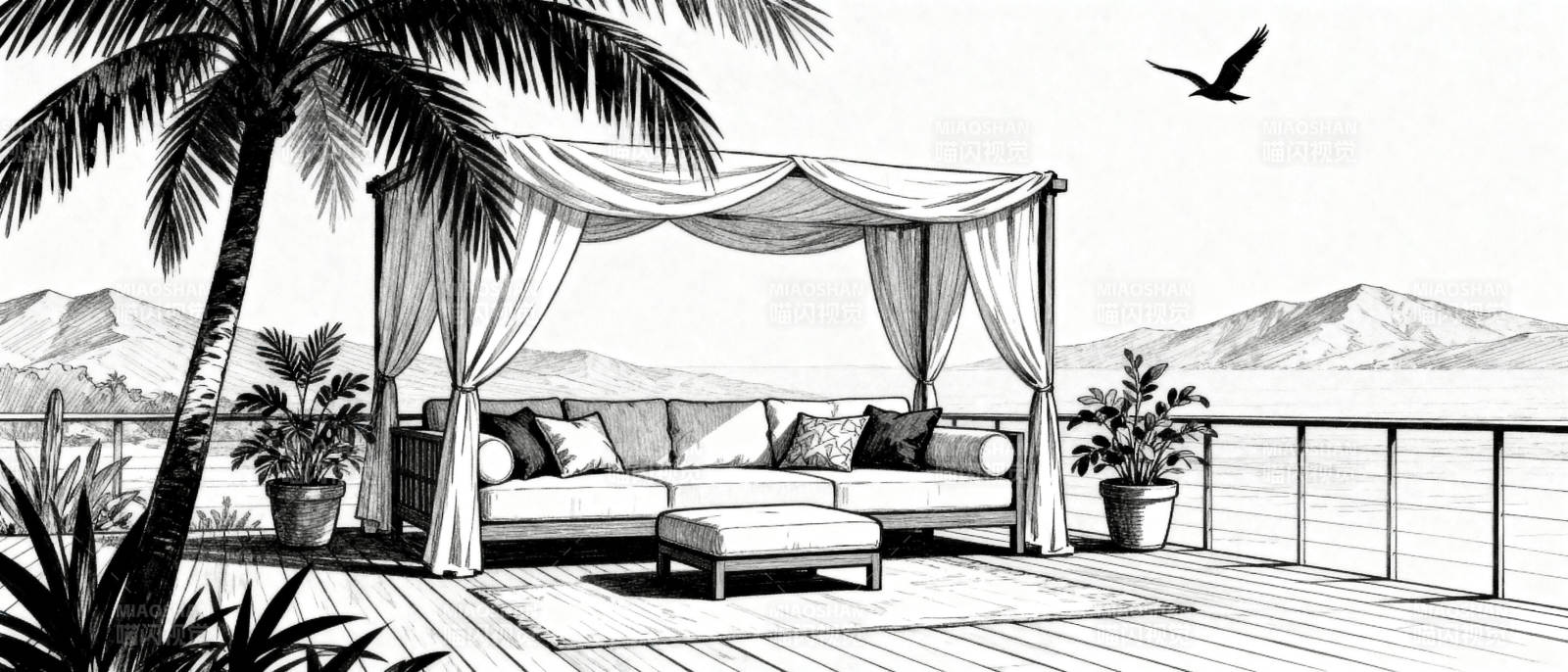 热带露台休闲区图片